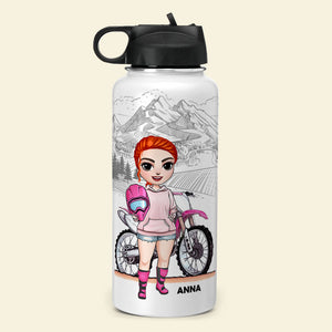Personalized Motocross Girl Water Bottle - Tears Of The Boys I Beat In Motocross - Water Bottles - GoDuckee
