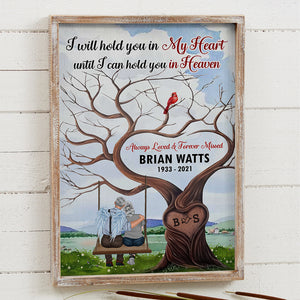 I Will Hold You In My Heart Personalized Heaven Canvas Print, Gift For Wife/Husband - Poster & Canvas - GoDuckee