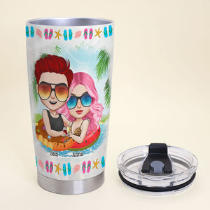 This is Us A Little Bit of Crazy A Little Bit Loud & A Whole Lot of Love Personalized Couple Tumbler Cup, Gift For Couple - Tumbler Cup - GoDuckee