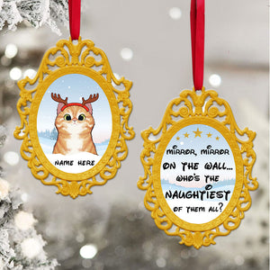 Mirror Mirror On The Wall - Personalized Cat Christmas Ornament - Gift For Cat Lovers - Ornament - GoDuckee