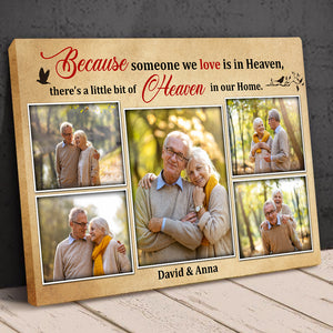 Because Someone We Love Is In Heaven Personalized Canvas Print, Memorial Gift - Poster & Canvas - GoDuckee