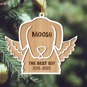 Christmas Pet With/Without Wings, Personalized Wood Ornament - Ornament - GoDuckee