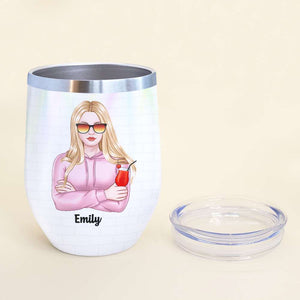 Personalized Birthyear Wine Tumbler - Drinking Women - Sip Sip Hooray - Wine Tumbler - GoDuckee