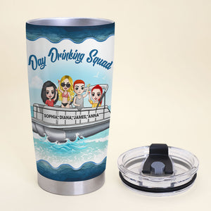 Personalized Pontoon Friends Tumbler - Are God's Way Of Making Sure We Never Drinking Alone - Tumbler Cup - GoDuckee