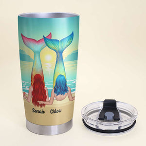 Personalized Mermaid Friends Tumbler - Best Friends Are Hard To Find - Tumbler Cup - GoDuckee