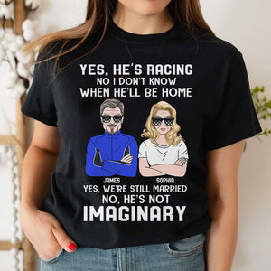 Racing Couple Girl Yes He's Racing Personalized Shirts - Shirts - GoDuckee