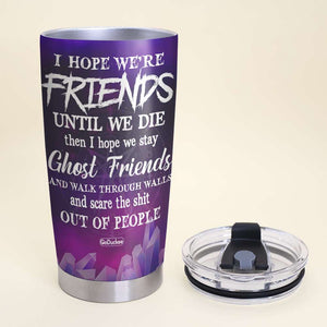 Witch Sisters, Stay Ghost Friends, Pinky swear - Personalized Halloween Tumbler - Gift For Soul Sister - Tumbler Cup - GoDuckee