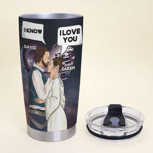 Couple Costume I Love You To The Galaxy & Back Personalized Tumbler - Tumbler Cup - GoDuckee