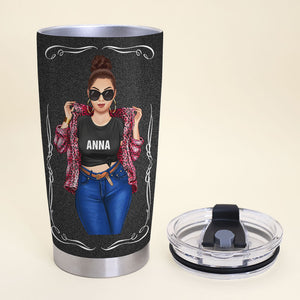 Personalized Jeans Girl Tumbler - Mostly Original Parts - J.Daniels - Tumbler Cup - GoDuckee