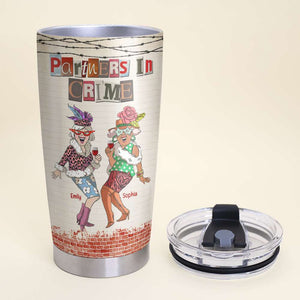 Partners In Crime, Personalized Tumbler, Gift For Bestie - Tumbler Cup - GoDuckee