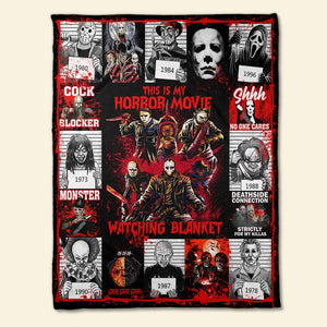Scary Serial Killers, This Is My Horror Movie Watching Blanket For Horror Fans - Blanket - GoDuckee
