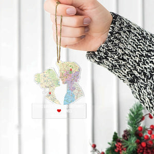 True Love Knows No Distance Personalized Acrylic Ornament - Ornament - GoDuckee