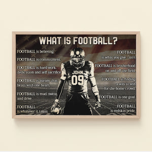 What Is Football Personalized Wall Art Print, Gift For Player - Poster & Canvas - GoDuckee