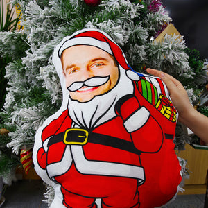 Custom Face Pillow, Love Family, Santa Claus Man, Christmas Gifts - Pillow - GoDuckee