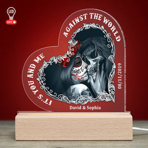 It's You And Me, Personalized Heart Shaped Acrylic Plaque, Gift For Couple - Decorative Plaques - GoDuckee