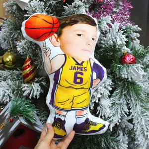 Custom Face Pillow, Love Family, Basketball Boy Skill - Pillow - GoDuckee