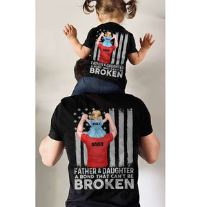 Father A Bond That Can Never Be Broken, Personalized Shirt, Kid And Dad Moment Shirt, Father's Day Gift, Birthday Gift For Dad - Shirts - GoDuckee