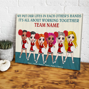 Personalized Cheerleading Girls Poster - We Put Our Lives In Each Other's Hands - Poster & Canvas - GoDuckee
