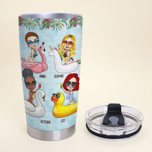 The Tan Will Fade But The Memories Will Last Forever - Personalized Girls Tumbler Cup - Summer Gift For Sister, Best Friends - Tumbler Cup - GoDuckee