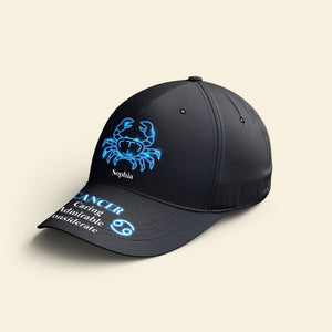 Zodiac Personalized Classic Cap With Custom Zodiac Sign and Characteristics - Classic Cap - GoDuckee