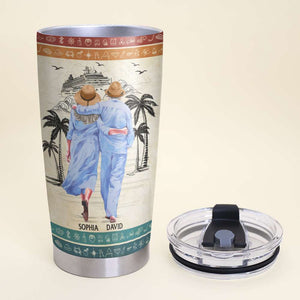 Husband and Wife Cruising Partners for Life, Personalized Cruising Couple Tumbler, Gift for Him/Her - Tumbler Cup - GoDuckee