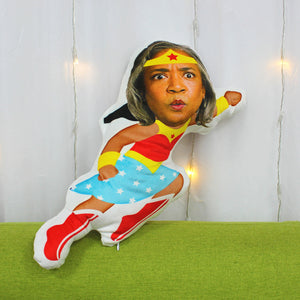 Custom Face Pillow, Love Family, Super Woman - Pillow - GoDuckee