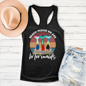 Beach Please We Are Mermaids Personalized Mermaid Shirts, Gift For Girls - Shirts - GoDuckee