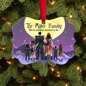 We're Simply Meant To Be Personalized Halloween Medallion Aluminium Ornament - Ornament - GoDuckee