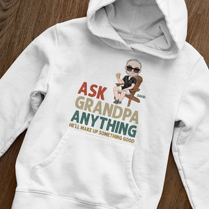 Ask Grandpa Any Thing- Gift For Grandpa- Personalized Shirt- Father's Day Shirt - Shirts - GoDuckee
