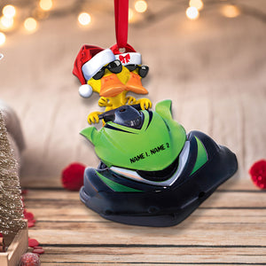 Jet Ski Yellow Ducks - Personalized Christmas Ornament - Gift for Skiers - Ornament - GoDuckee