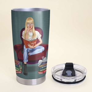 Agatha Christie And Then There Were None - Personalized Reading Girl Tumbler - Tumbler Cup - GoDuckee