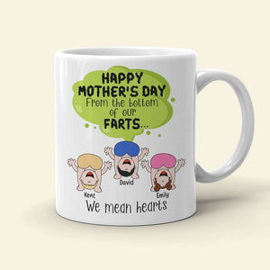 From The Bottom Of Our Farts, Personalized Coffee Mug, Love Mom Coffee Mug, Mother's Day, Birthday Gift For Mom - Coffee Mug - GoDuckee