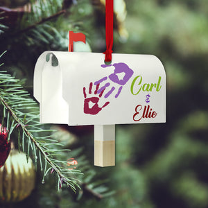 Couple Cute Mail Box Personalized Wood Ornament, Christmas Gift For Husband & Wife, Old Couple - Ornament - GoDuckee