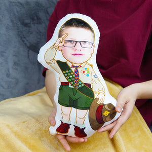 Scout Boy, Custom Face Pillow, Love Family - Pillow - GoDuckee