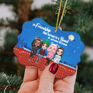 A Friendship That Turned To A Bond Will Never Be Broken Personalized Friends Ornament, Christmas Tree Decor - Ornament - GoDuckee
