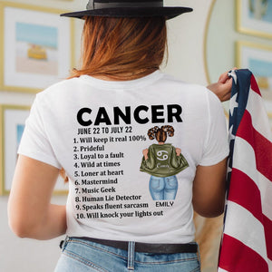 CANCER- Zodiac Girl Personalized Shirt, Gift For Her - Shirts - GoDuckee
