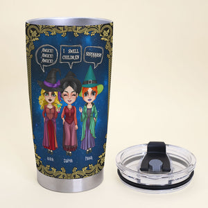 Witch Sisters, Hocus Pocus Time Witches, Personalized Halloween Tumbler - Gift For Soul Sister, Best Friend - Tumbler Cup - GoDuckee