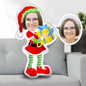 Custom Girl Face Pillow, Love Family, Little Elves Girl Yellow Gift 252 - Pillow - GoDuckee