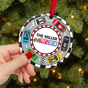 Personalized Ornament, Family Round Race Track, Christmas Tree Decor - Ornament - GoDuckee