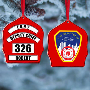 Fire Protection Fire Department Logo, Personalized Shape Ornament - Ornament - GoDuckee