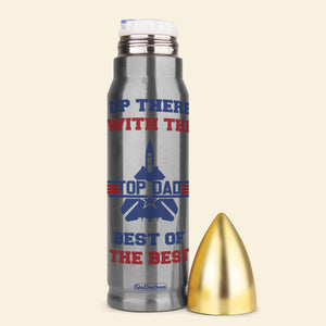 Pilot Bullet Tumbler - Custom Plane - Top Dad, Best Of The Best - Water Bottles - GoDuckee
