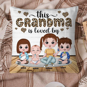 This Grandma Is Loved By, Personalized Pillow, Gift For Grandma - Pillow - GoDuckee