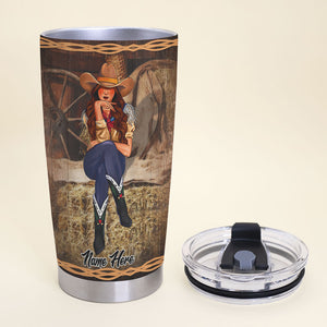 Personalized Cowgirl Tumbler - I Don't Speak Dipshit - Tumbler Cup - GoDuckee
