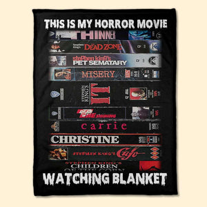 This Is My Horror Movie Watching Blanket Personalized Blanket, Gift For Halloween - Blanket - GoDuckee