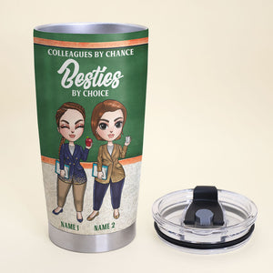 Personalized Teacher Friends Tumbler Cup - To My Teacher Bestie Thank You - Girl Dolls - Tumbler Cup - GoDuckee