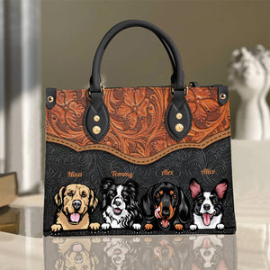 Personalized Dog Leather Bag, Gift For Dog Lovers - Leather Bag - GoDuckee