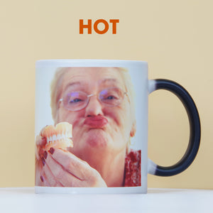 Custom Photo Magic Mug, Gift For Mom, Grandma - Magic Mug - GoDuckee