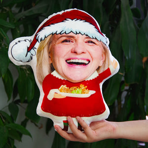 Custom Face Pillow, Love Family, Mrs. Claus Grandma, Christmas Gifts - Pillow - GoDuckee