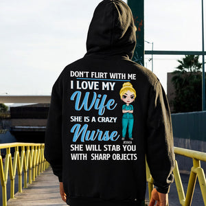 Nurse I Love My Wife She Is A Crazy Nurse Personalized Shirts - Shirts - GoDuckee