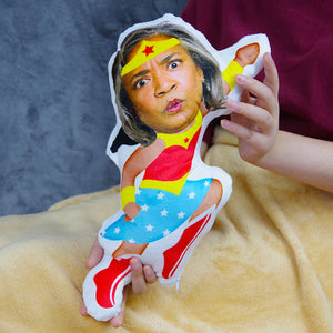 Custom Face Pillow, Love Family, Super Woman - Pillow - GoDuckee